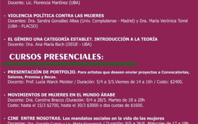 Courses with a gender perspective by the Museo de la Mujer Argentina