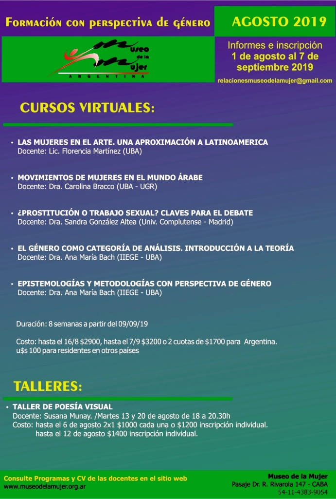 New courses with a gender perspective from Women’s Museum Argentina