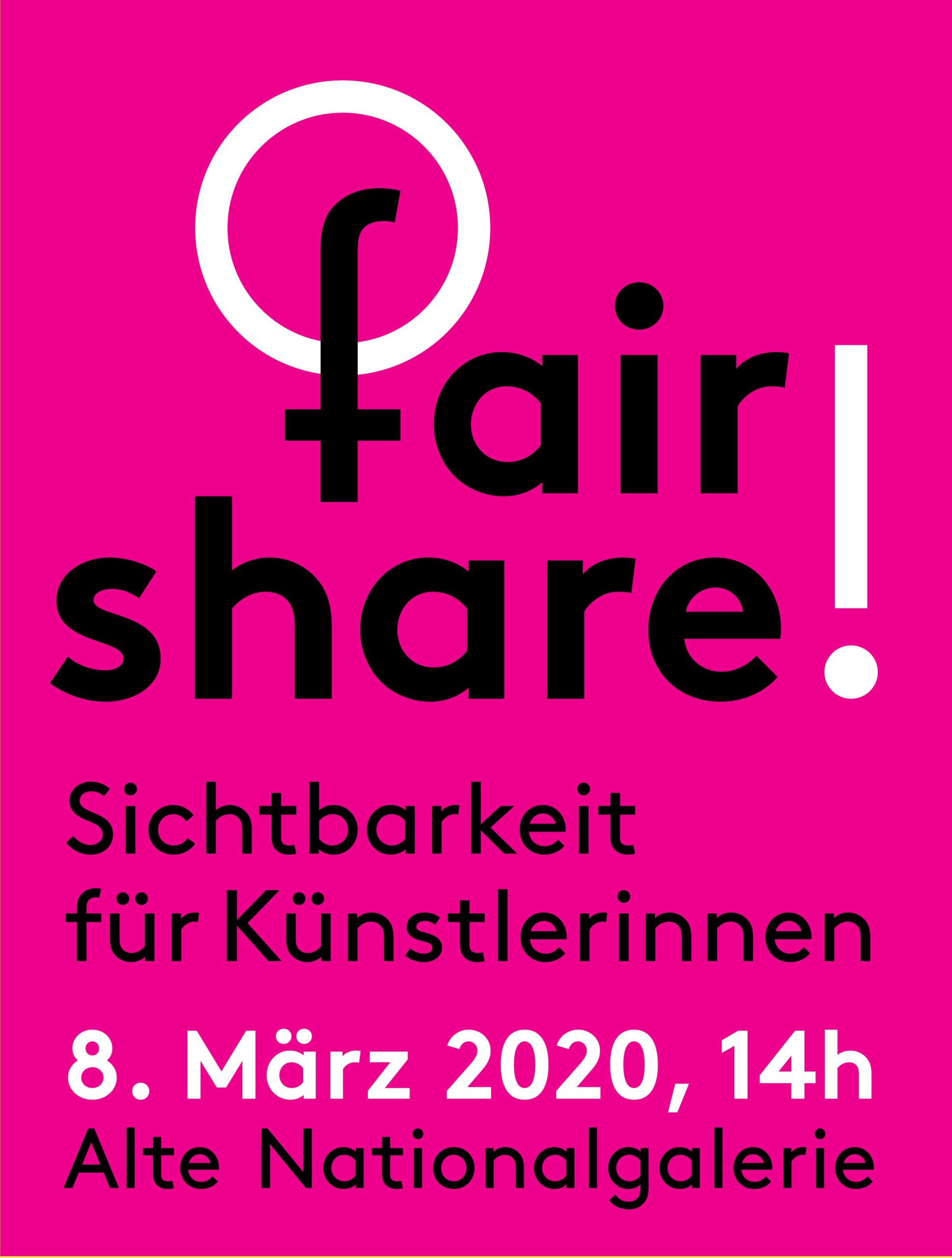 Demonstration in Berlin: fair share! Visibility for female artists