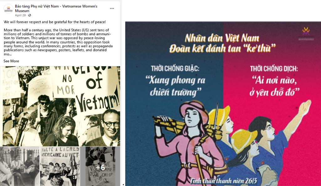 Vietnamese Women's Museum created content for social media