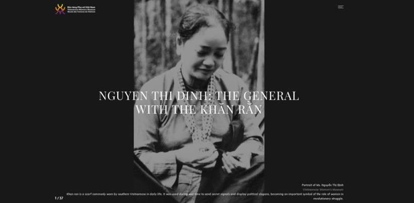 The online exhibition Nguyen Thi Dinh: The General with the Khan ran