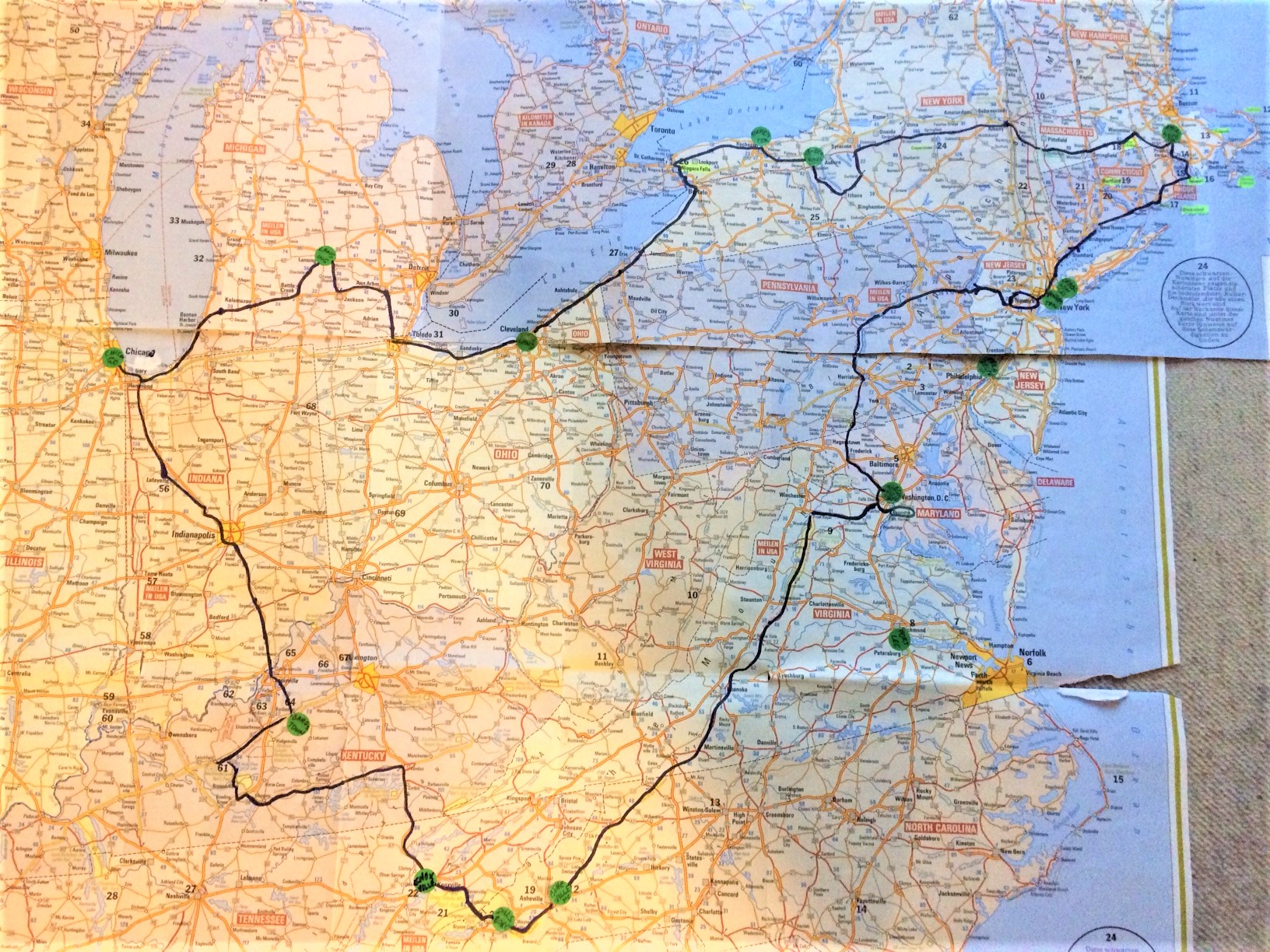 The route of Marianne Wimmer to the women's museums in the USA